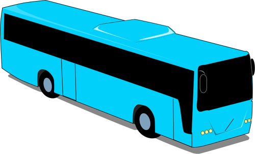 Desenho de ônibus azul